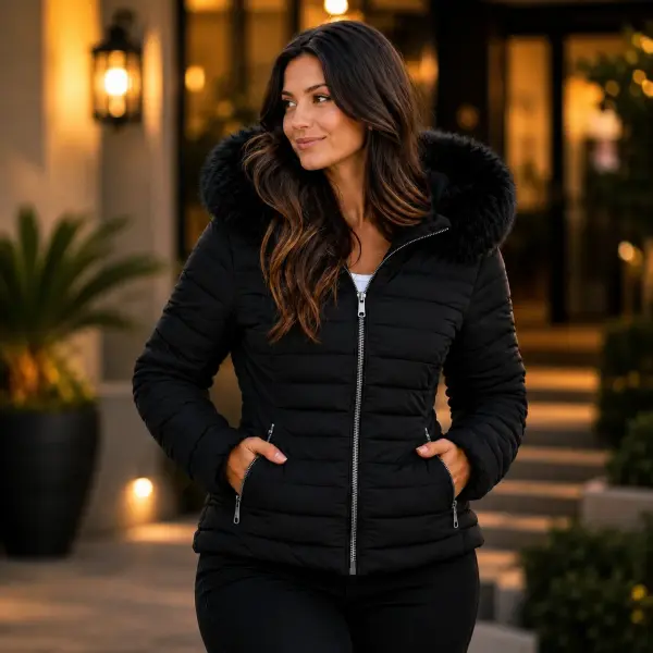 Jaqueta Puffer Preto